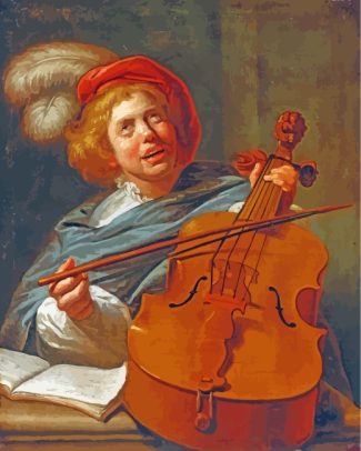 Victorian Cello Boy diamond painting