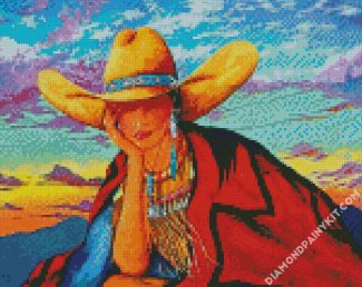 Western Cowgirl diamond paintings