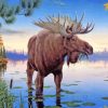 Wild Moose diamond painting
