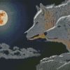 Wolves Moonlight diamond paintings