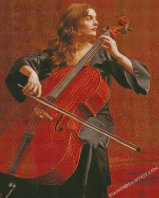 Woman Playing Cello diamond paintings