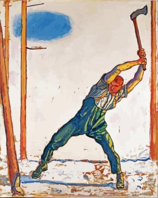 Woodcutter by Hodler diamond painting
