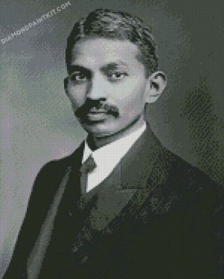 Young Gandhi Black and White diamond paintings
