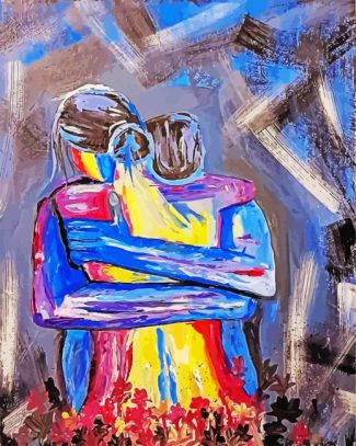 abstract Hugs diamond painting