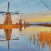 aesthetic Windmills at Kinderdijk diamond paintings