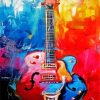 aesthetic abstract electric guitar diamond painting