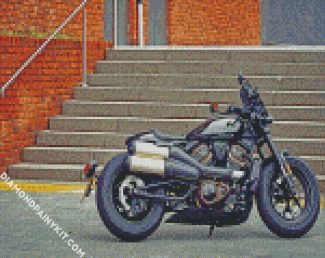 black Harley motorcycle diamond paintings