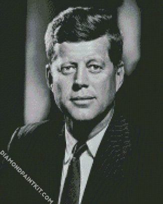 black and white John F Kennedy diamond paintings
