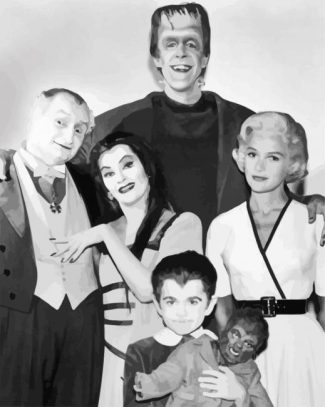 Black And White The Munsters diamond painting