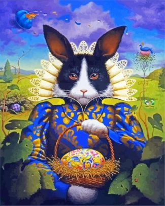 black rabbit diamond painting