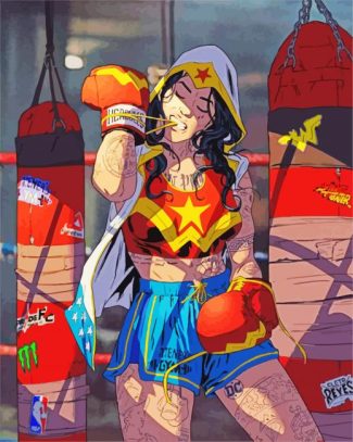 boxer hero woman diamond paintings