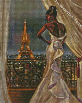 Classy Black Woman In Paris diamond paintings