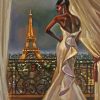 Classy Black Woman In Paris diamond painting