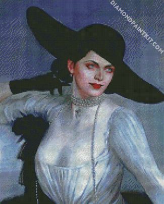 classy vintage vampire lady diamond paintiings