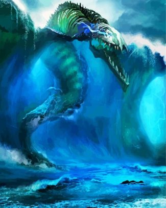 giant Leviathan in the water diamond painting