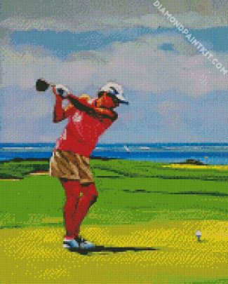 golfer woman diamond paintings