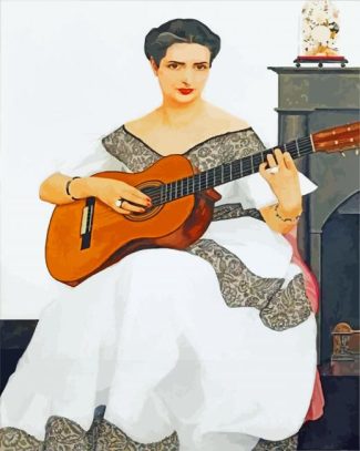 guitarist woman diamond paintings