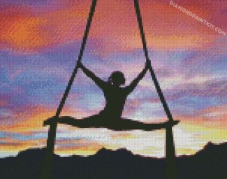 gymnastics Girl At Sunset diamond paintings