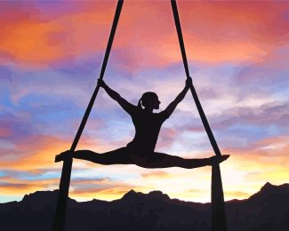 gymnastics Girl At Sunset diamond painting