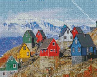 homes in greenland diamond paintings