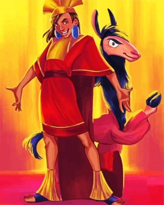 kuzco and the llama diamond painting