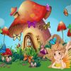mushroom fairy house diamond painting