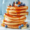 pancakes with honey and blueberry diamond paintings