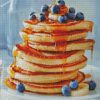pancakes with honey and blueberry diamond paintings