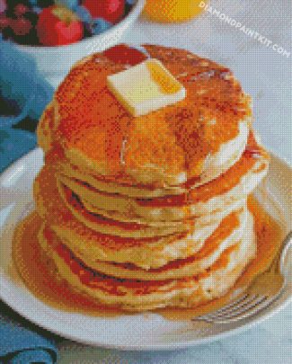 pancakes with honey diamond paintings