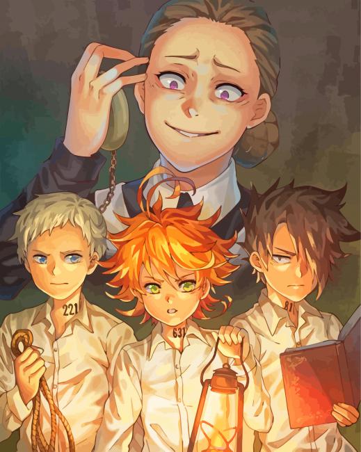The Promised Neverland Anime Characters - 5D Diamond Painting -  