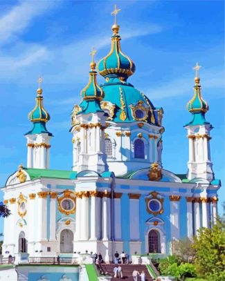 saint andrew s church Kiev ukraine diamond painting
