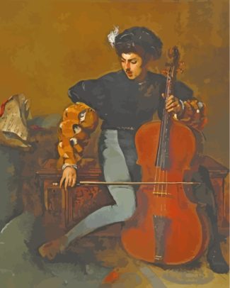 the cellist Art diamond painting