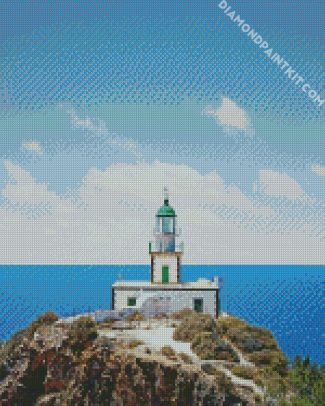 the lighthouse at akrotiri santorini greece diamond paintings