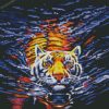 tiger in water diamond paintings