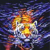 tiger in water diamond painting