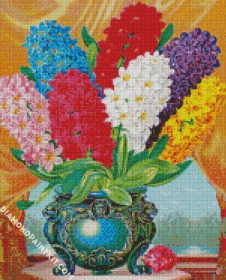 vintage Hyacinth flowers diamond paintings