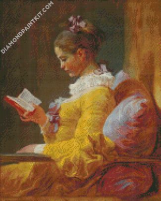 A Young Girl Reading Fragonard diamond painting
