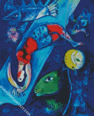 The Blue Circus Chagall diamond painting