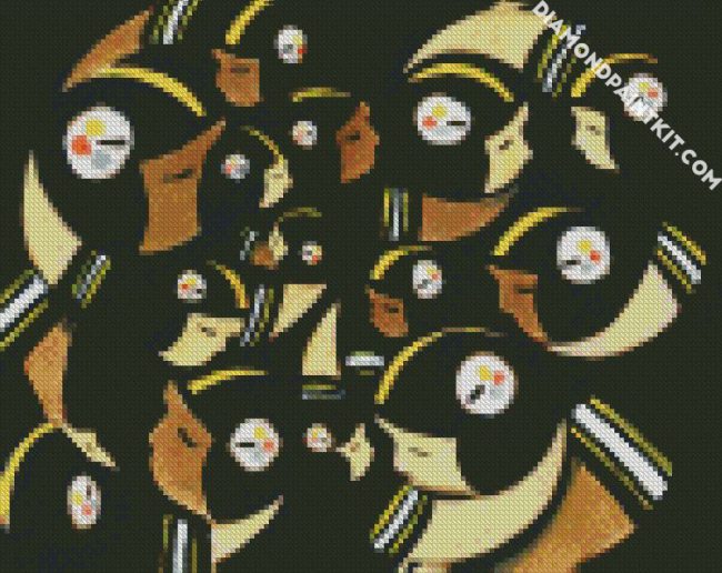 Abstract Steelers diamond painting