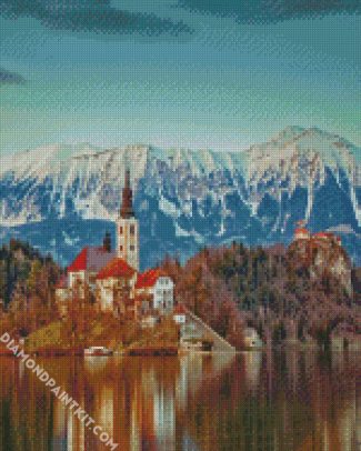 Europe Lake Bled Slovenia diamond painting