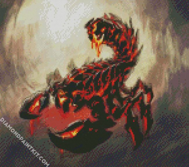 Fire Scorpion diamond painting