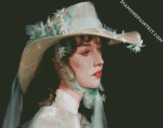 Girl With Hat diamond painting