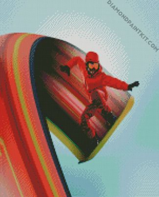 Illustration Snowboarder diamond painting