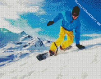 Man Snowboarding diamond painting