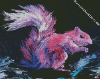 Pink Squirrel diamond painting