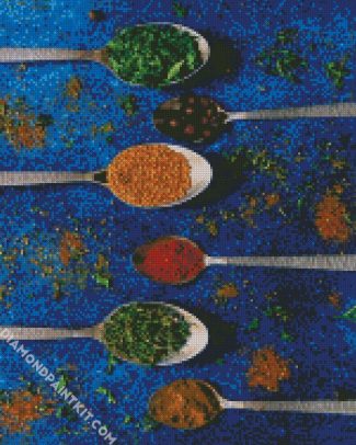 Spices On Spoons diamond painting