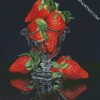 Strawberries Fruit In Glass diamond painting