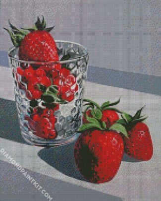Strawberries In Glass diamond painting