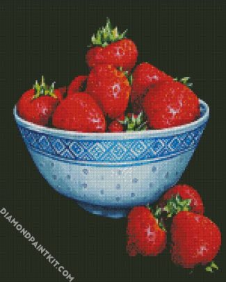 Strawberry Bowl diamond painting