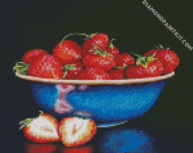 Strawberry In Bowl diamond painting